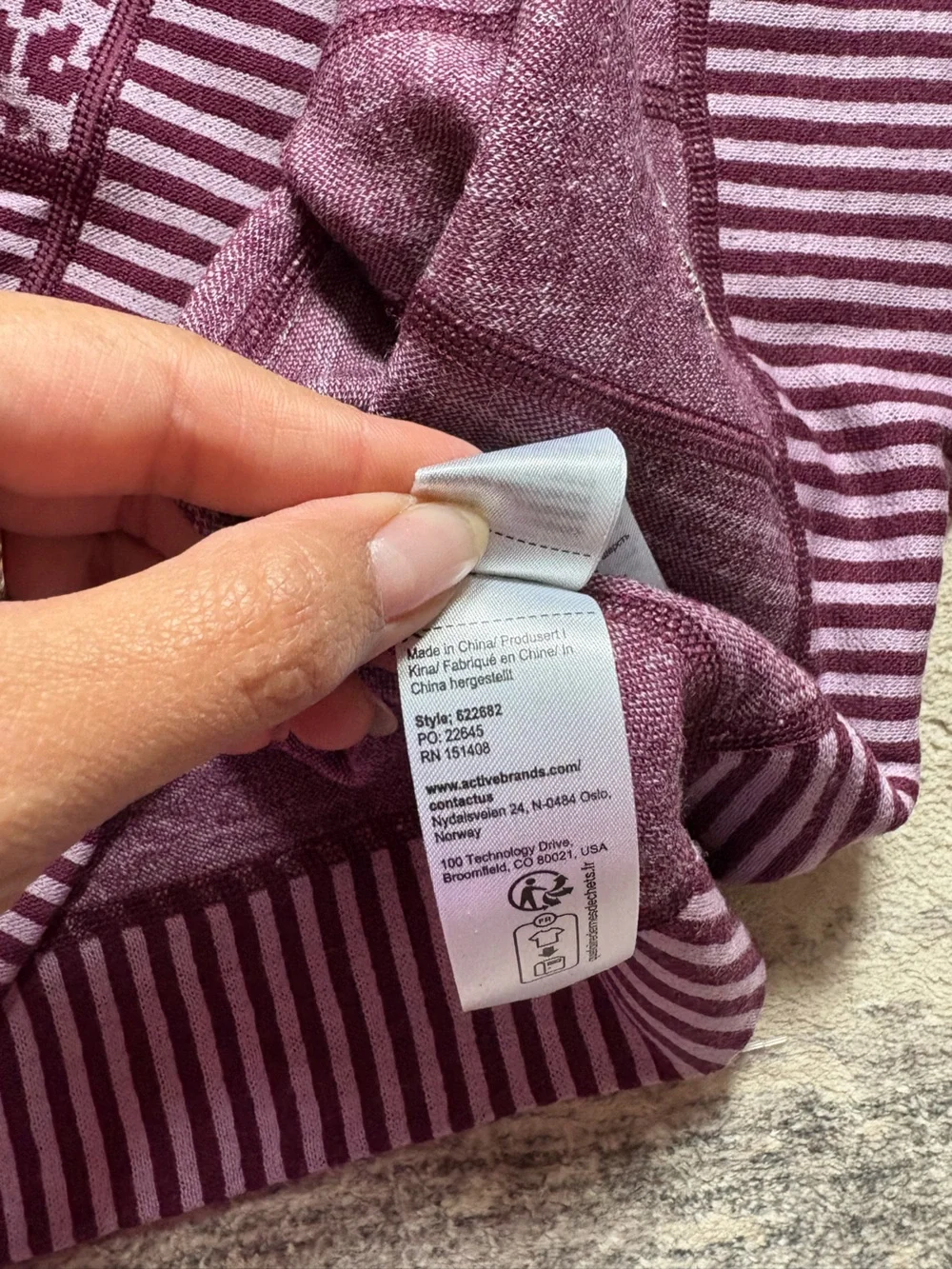 KARI TRAA SMEKKER wool LONG SLEEVE BASELAYER size L purple